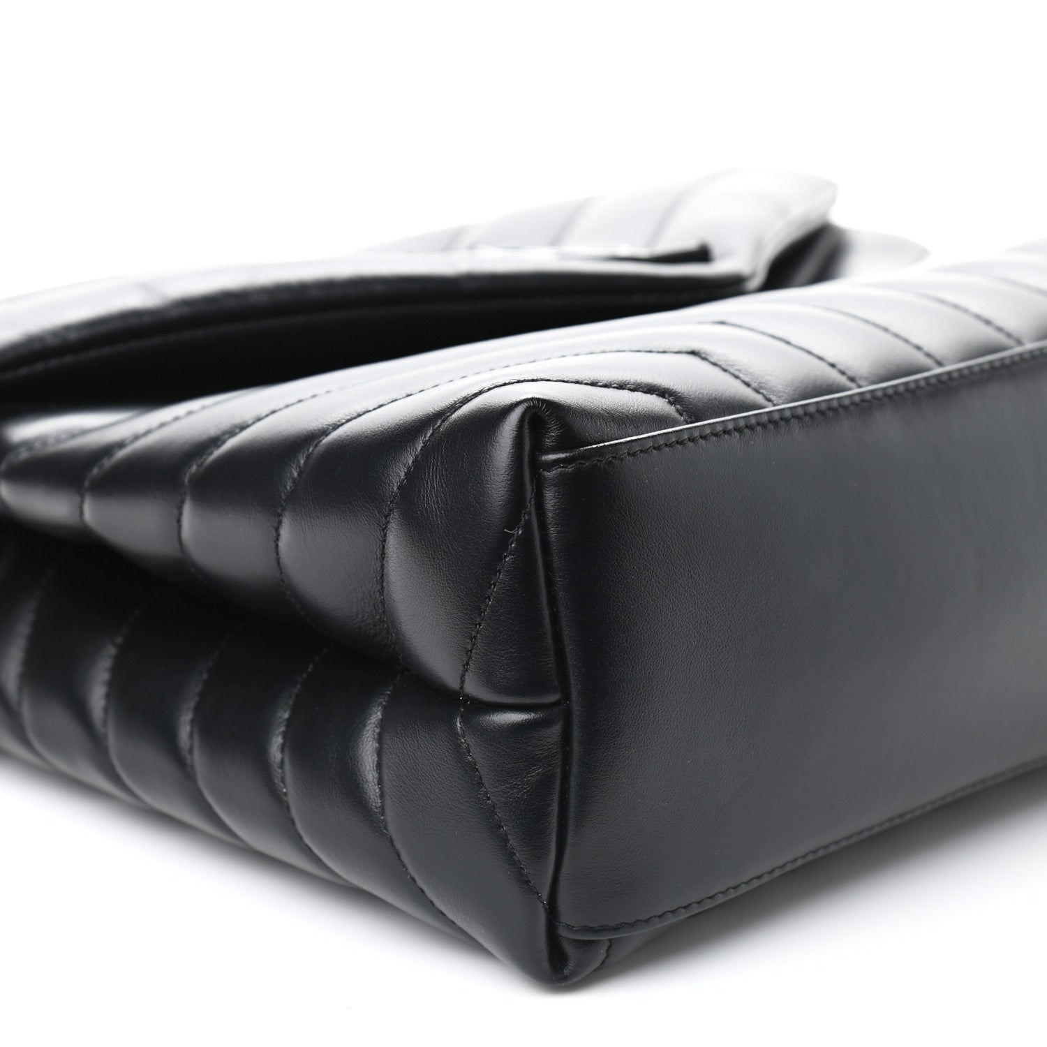 Saint Laurent Calfskin Y Quilted Monogram Medium Loulou Chain Satchel Black 10 of 11