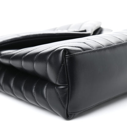 Saint Laurent Calfskin Y Quilted Monogram Medium Loulou Chain Satchel Black 10 of 11