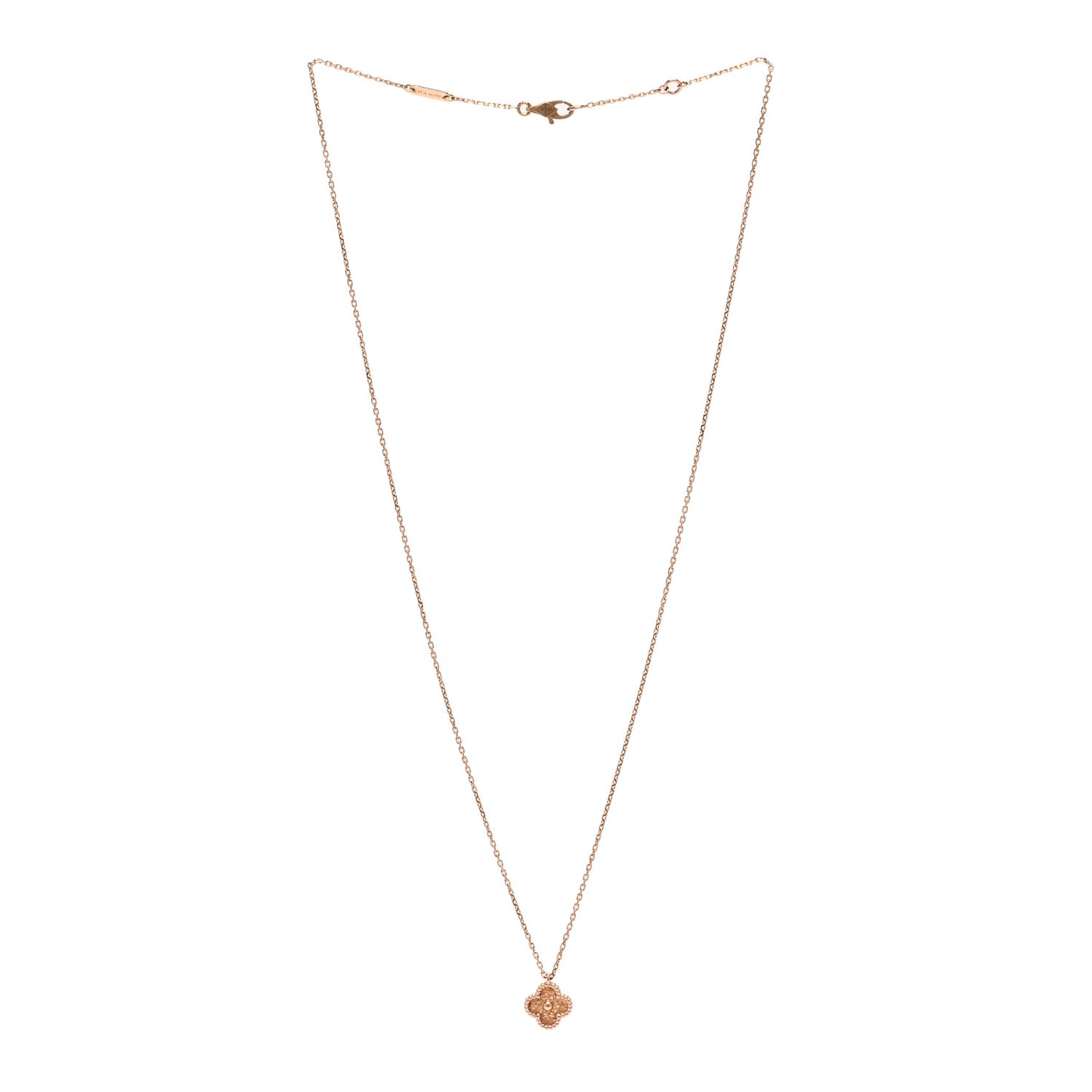 18K Rose Gold Sweet Alhambra Pendant Necklace