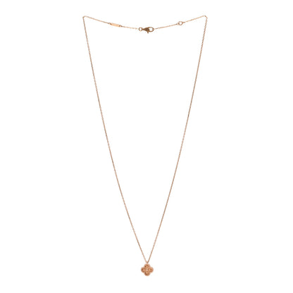 Van Cleef & Arpels 18K Rose Gold Sweet Alhambra Pendant Necklace 3 of 6