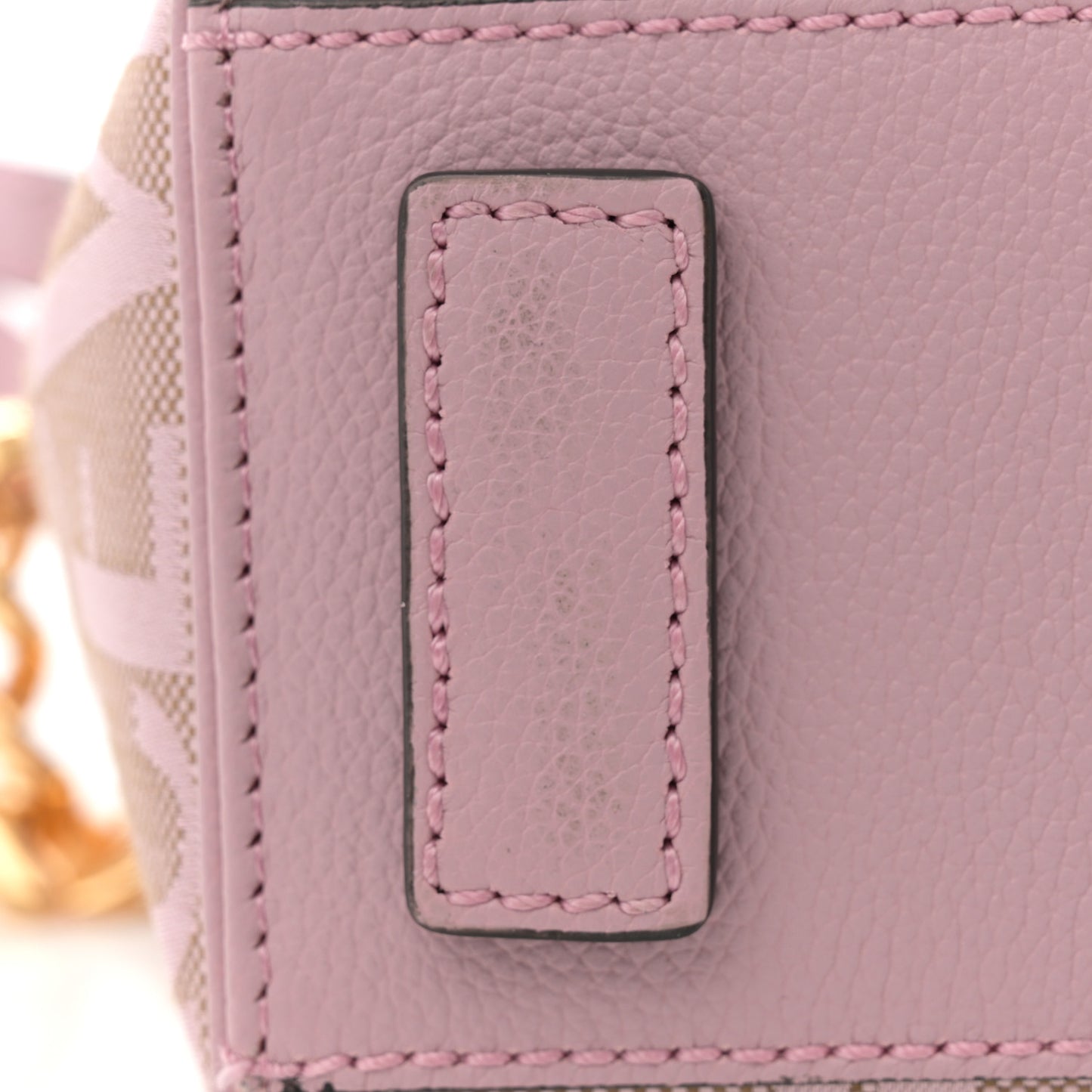 Calfskin Canvas Allover La Medusa Small Top Handle Handbag Pink