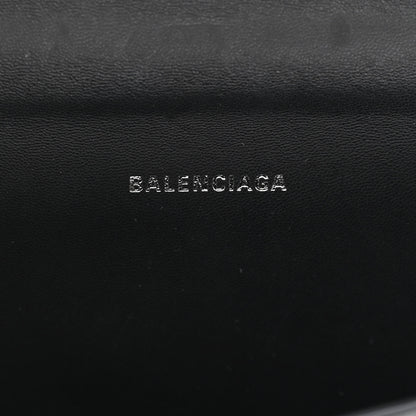 Balenciaga Shiny Box Calfskin Hourglass Top Handle Bag XS Black 6 of 14