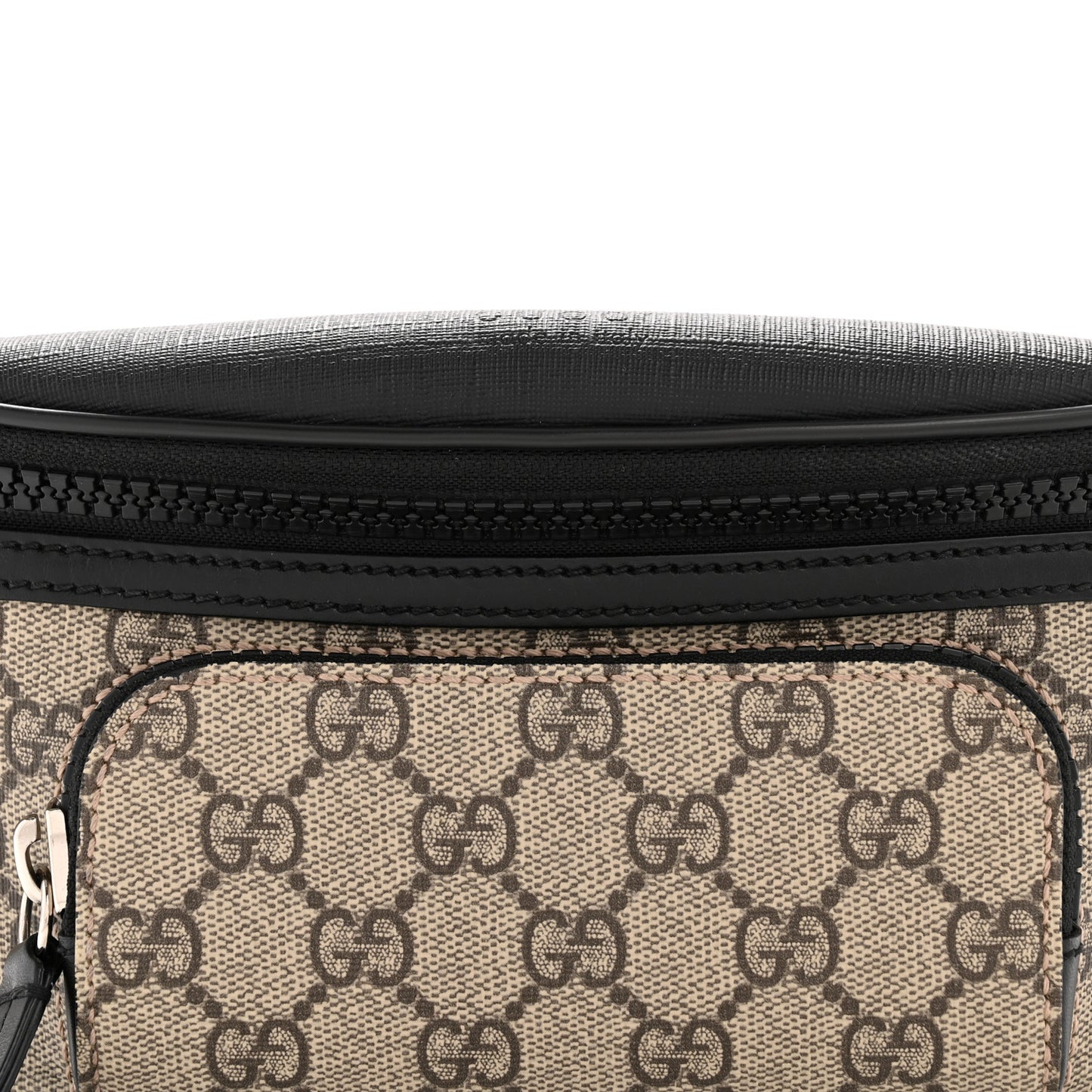 GG Supreme Monogram Belt Bag Black