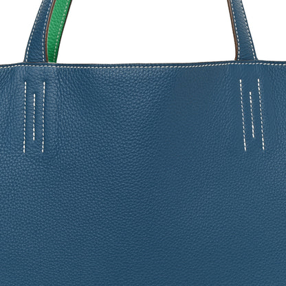 Hermes Taurillon Clemence Double Sens 36 Reversible Tote Menthe Colvert 10 of 15