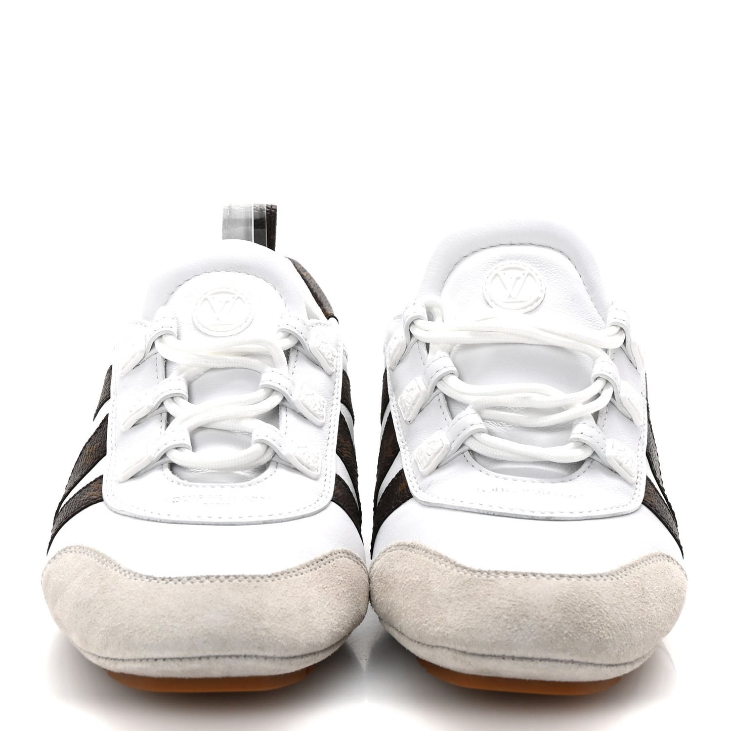 Monogram Calfskin Womens LV Sneakerina 38 White