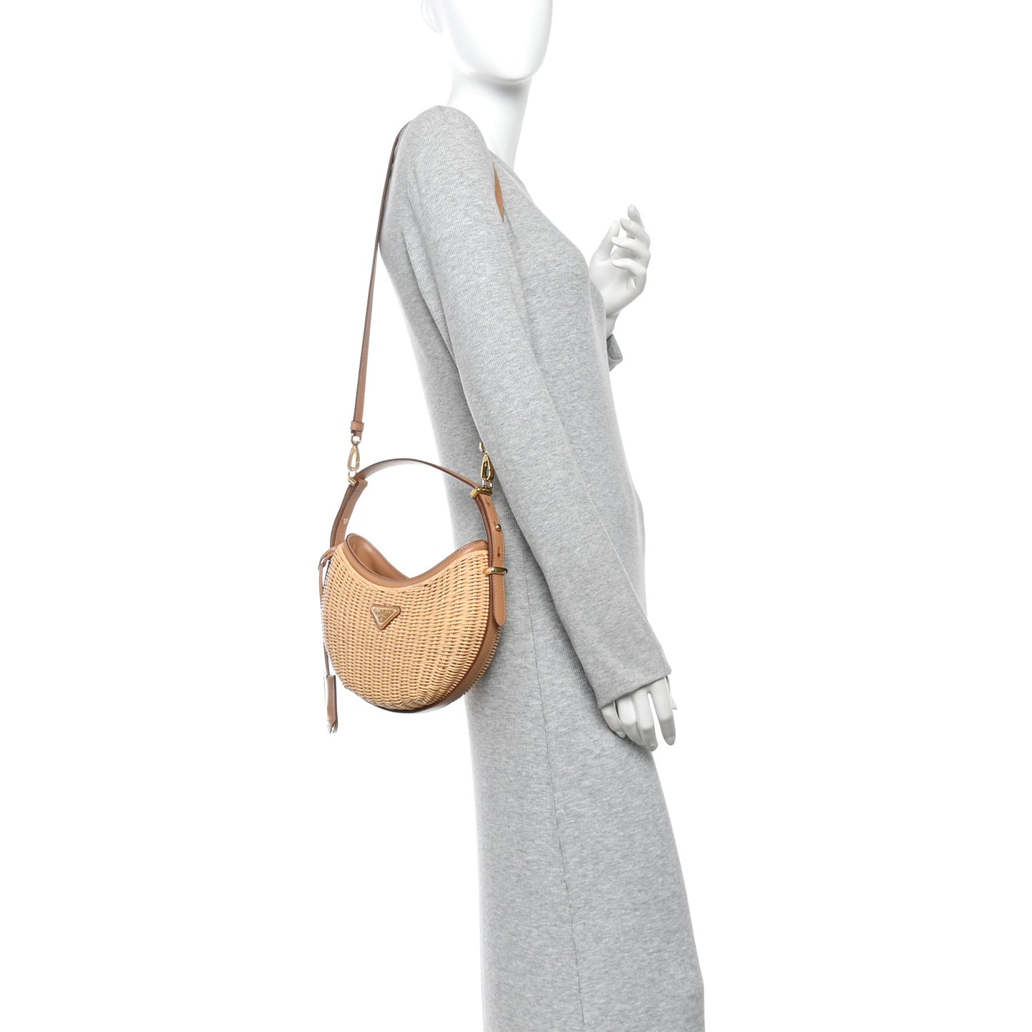Wicker Arque Shoulder Bag Natural