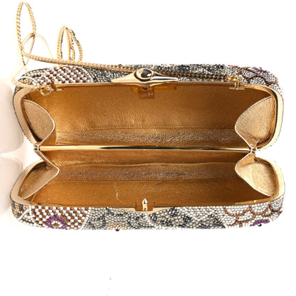 Judith Leiber Crystal Minaudiere Clutch Silver Multicolor 6 of 14