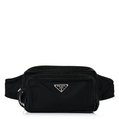Prada Tessuto Nylon Saffiano Belt Bag Black 1 of 14