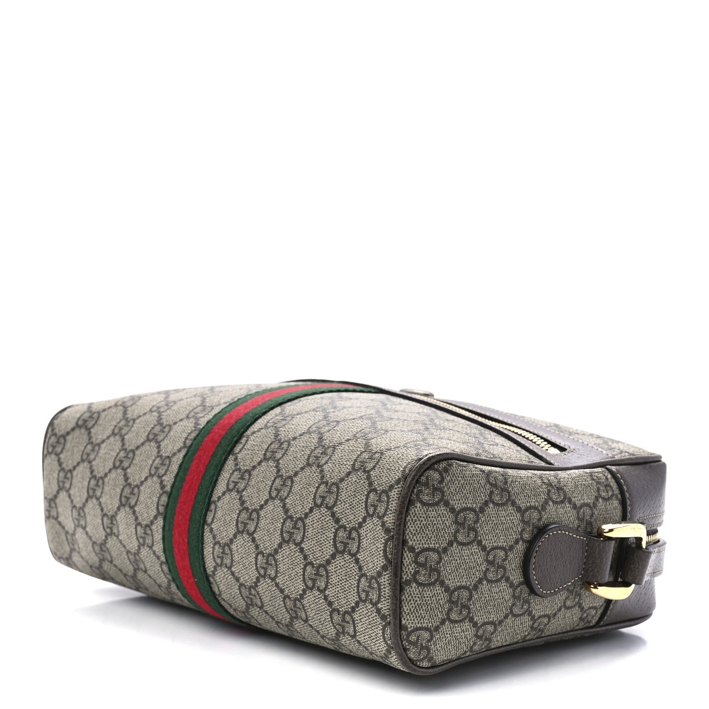 GG Supreme Monogram Web Small Ophidia Shoulder Bag Brown