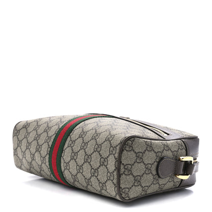 Gucci GG Supreme Monogram Web Small Ophidia Shoulder Bag Brown 10 of 12