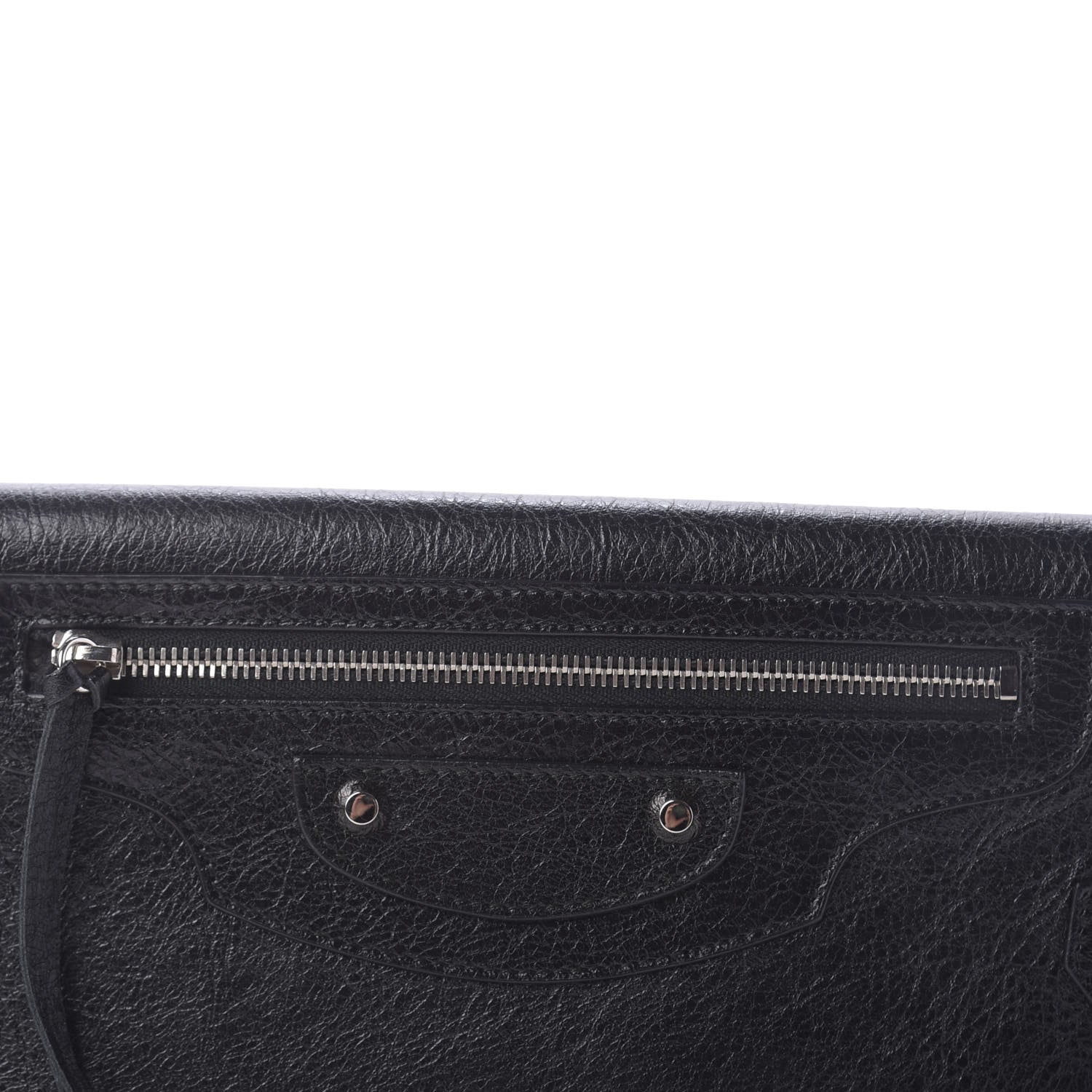 Balenciaga Agneau Classic Silver Hardware Long Clutch Black 11 of 11