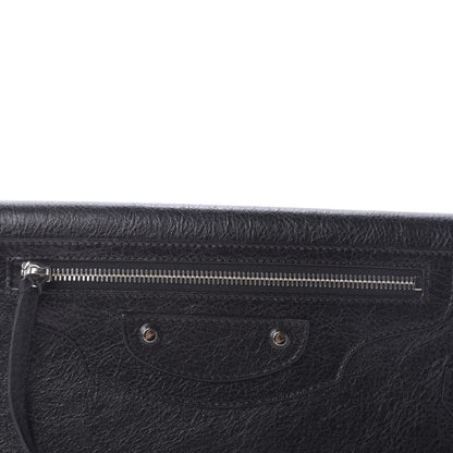 Balenciaga Agneau Classic Silver Hardware Long Clutch Black 11 of 11