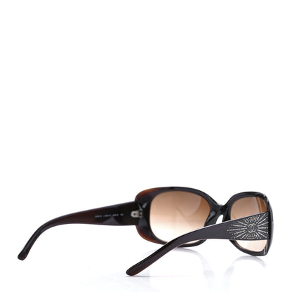 Chanel Crystal CC Logo Sunglasses 6026-B Brown 4 of 8