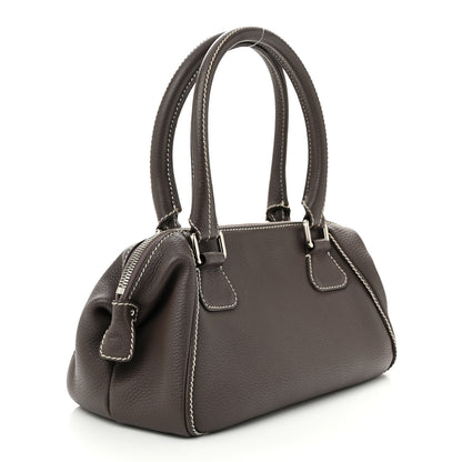 Chanel Calfskin Small Tassel Bowler Taupe 3 of 12