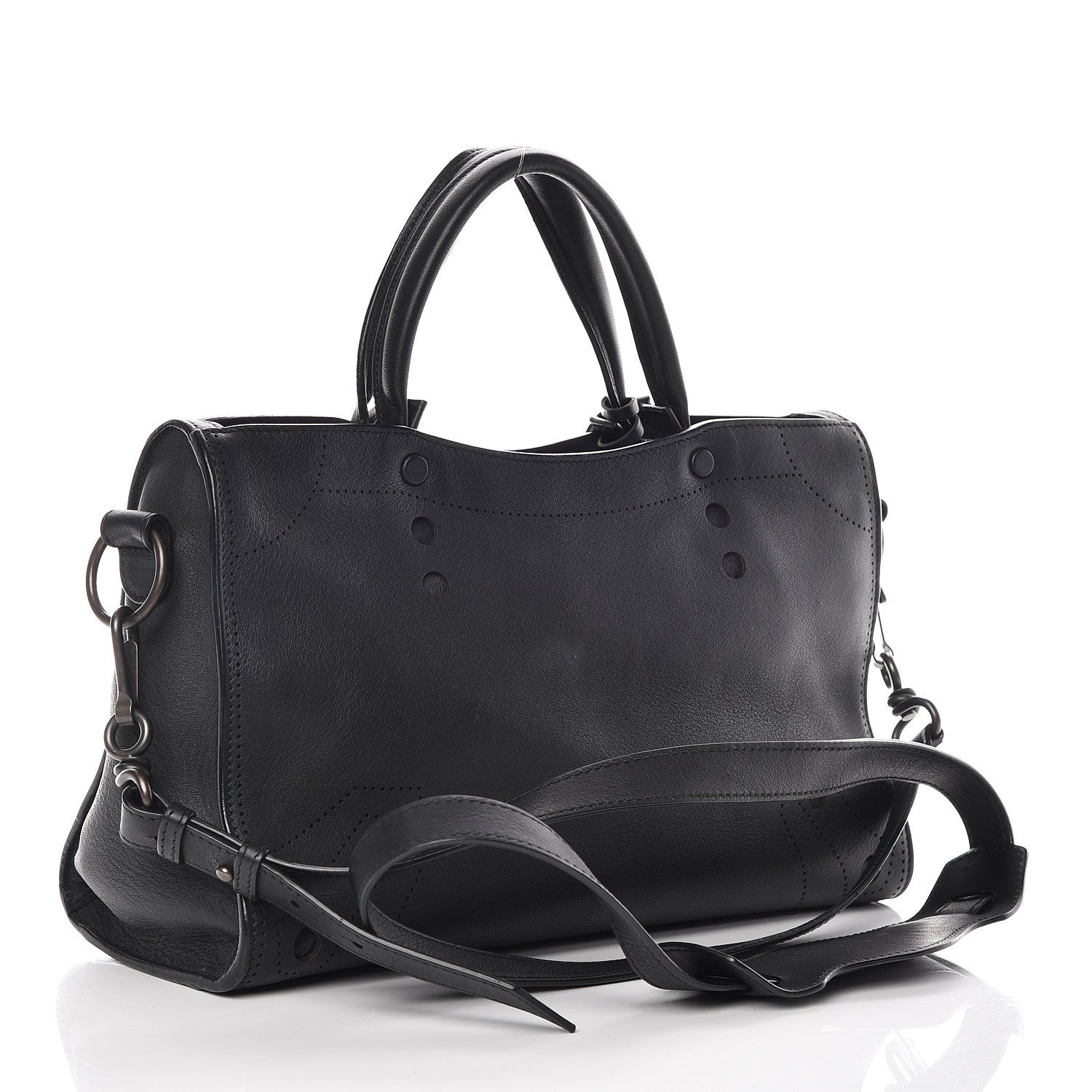 Balenciaga Veau Soyeux Perforated Blackout Hardware S City Black 3 of 14