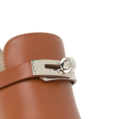 Hermes Heritage Calfskin Carlotta Mules 37 Naturel 9 of 11