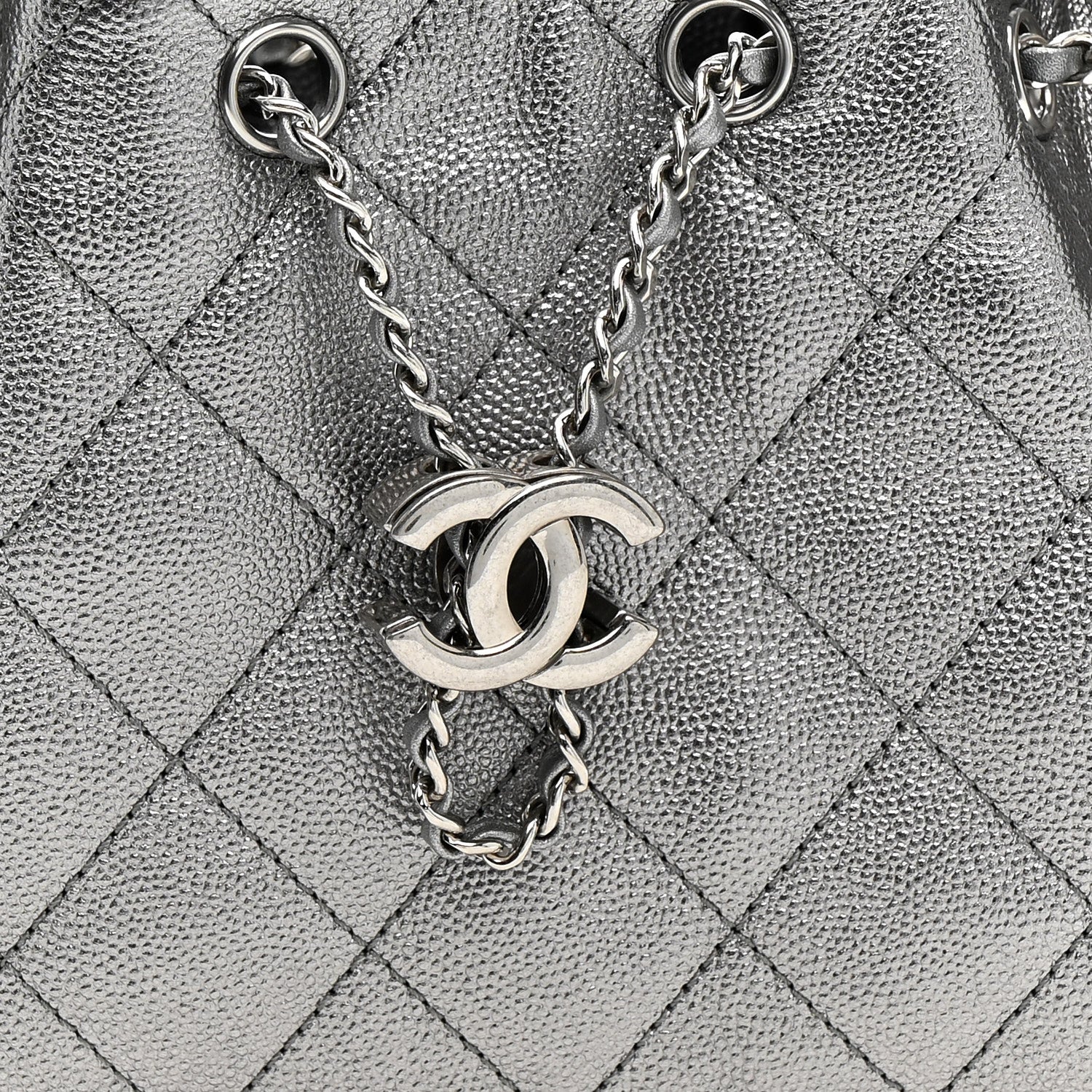 Chanel Metallic Caviar Quilted Mini Chanel 25 Handbag Anthracite 8 of 11
