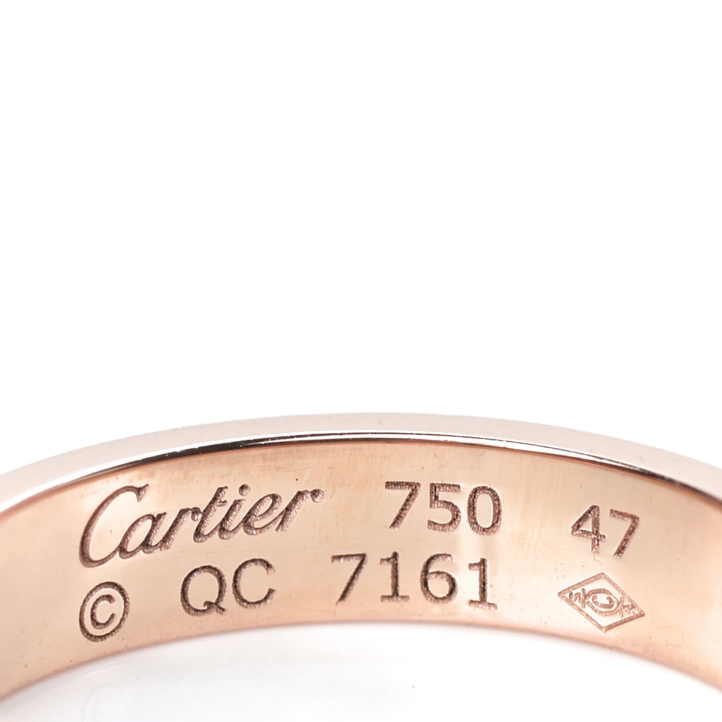 18K Pink Gold 3.5mm LOVE Wedding Band Ring 47 4