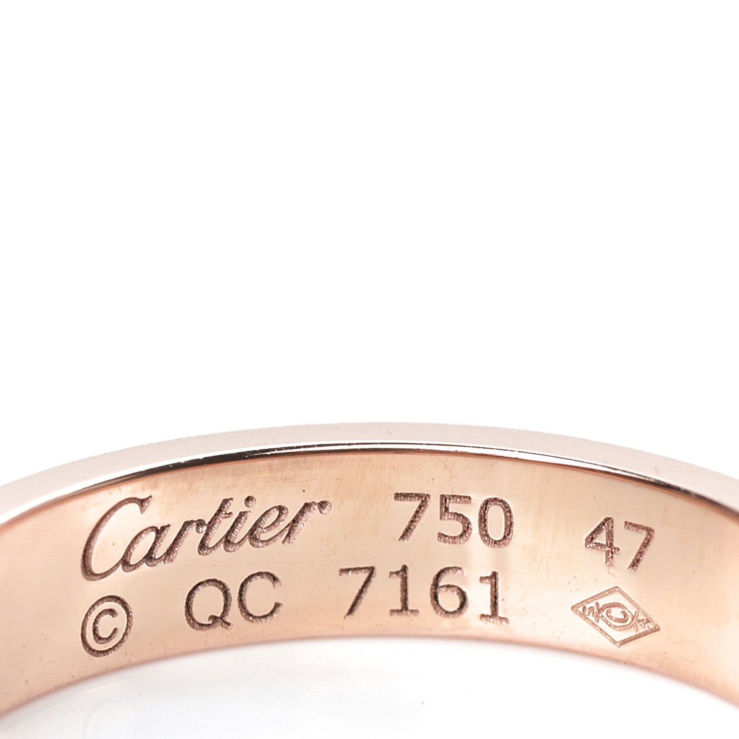 Cartier 18K Pink Gold 3.5mm LOVE Wedding Band Ring 47 4 4 of 5