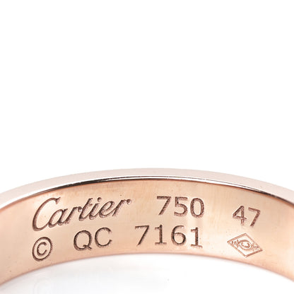 Cartier 18K Pink Gold 3.5mm LOVE Wedding Band Ring 47 4 4 of 5