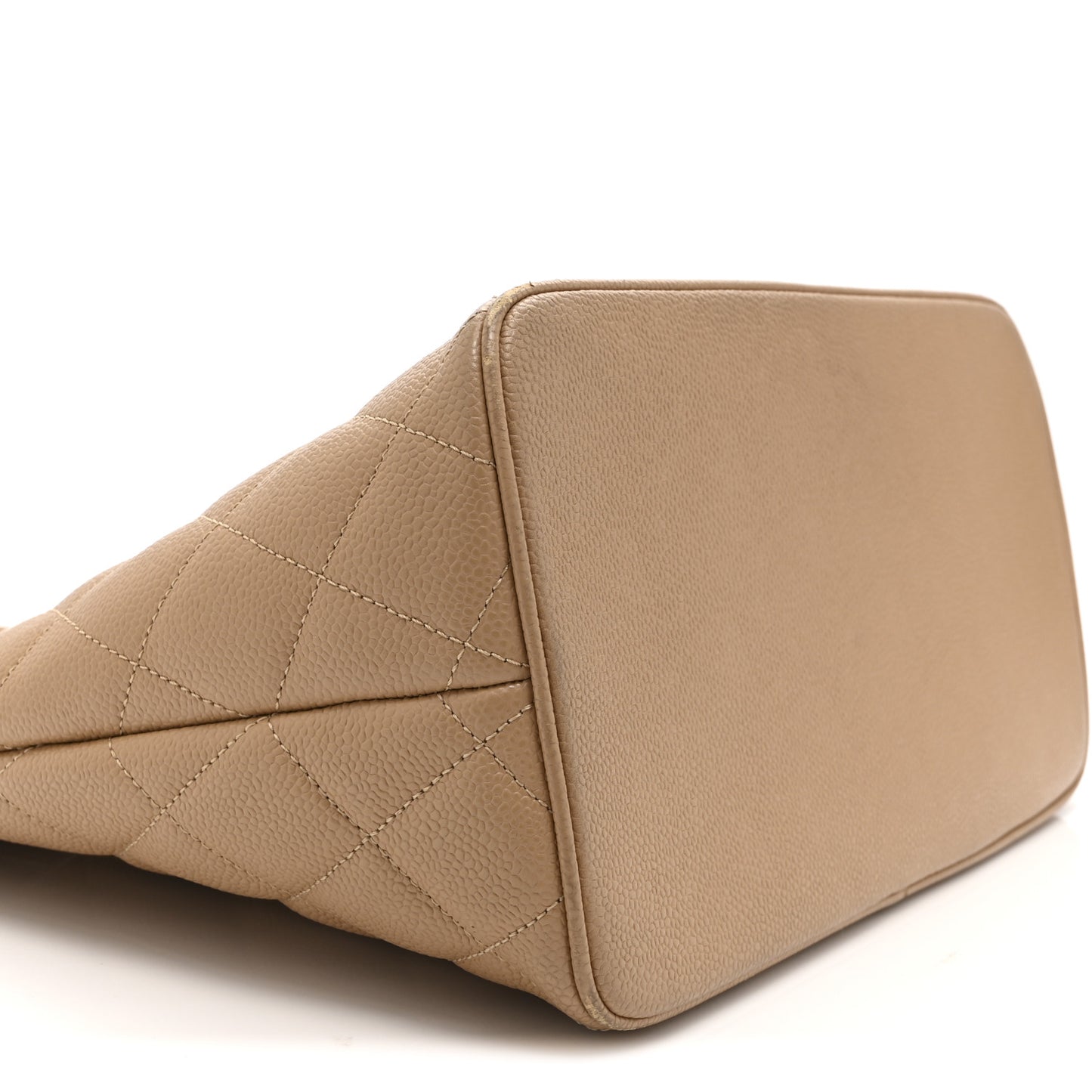 Caviar Quilted Medallion Tote Beige
