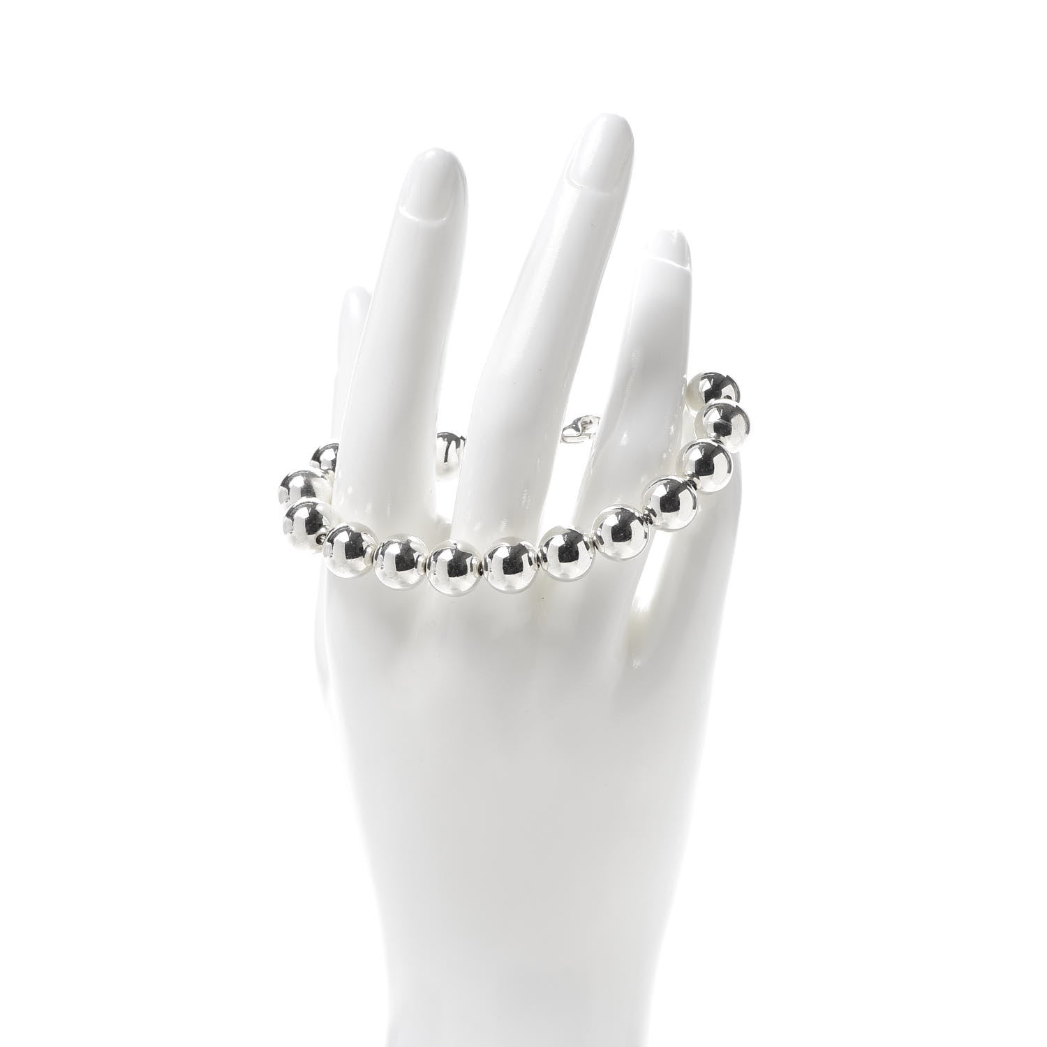 Tiffany Sterling Silver 10mm HardWear Ball Bracelet 2 of 5