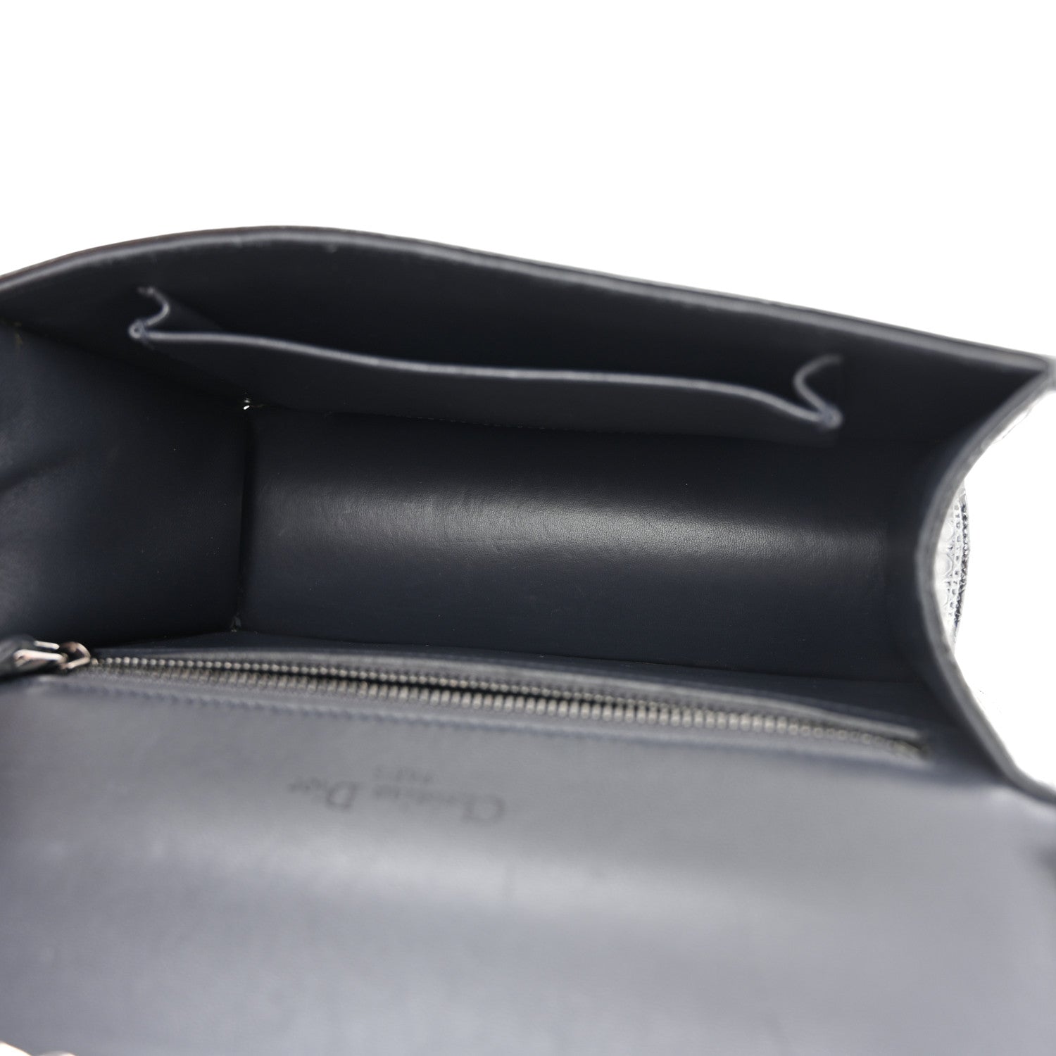 Christian Dior Metallic Patent Micro-Cannage Medium Diorama Flap Bag Onyx Black 4 of 8
