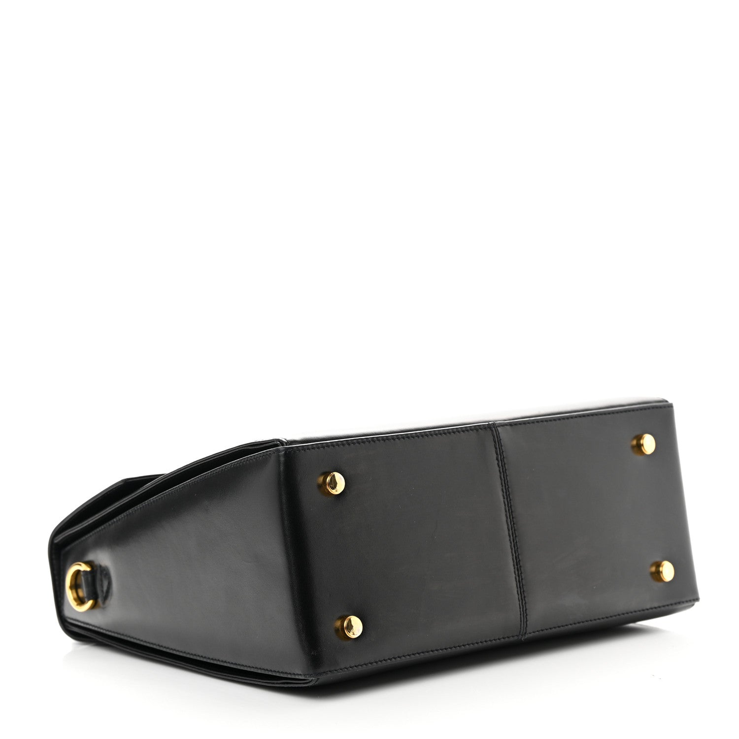 Salvatore Ferragamo Brushed Off Calfskin Iconic Large Top Handle Bag Black 4 of 17