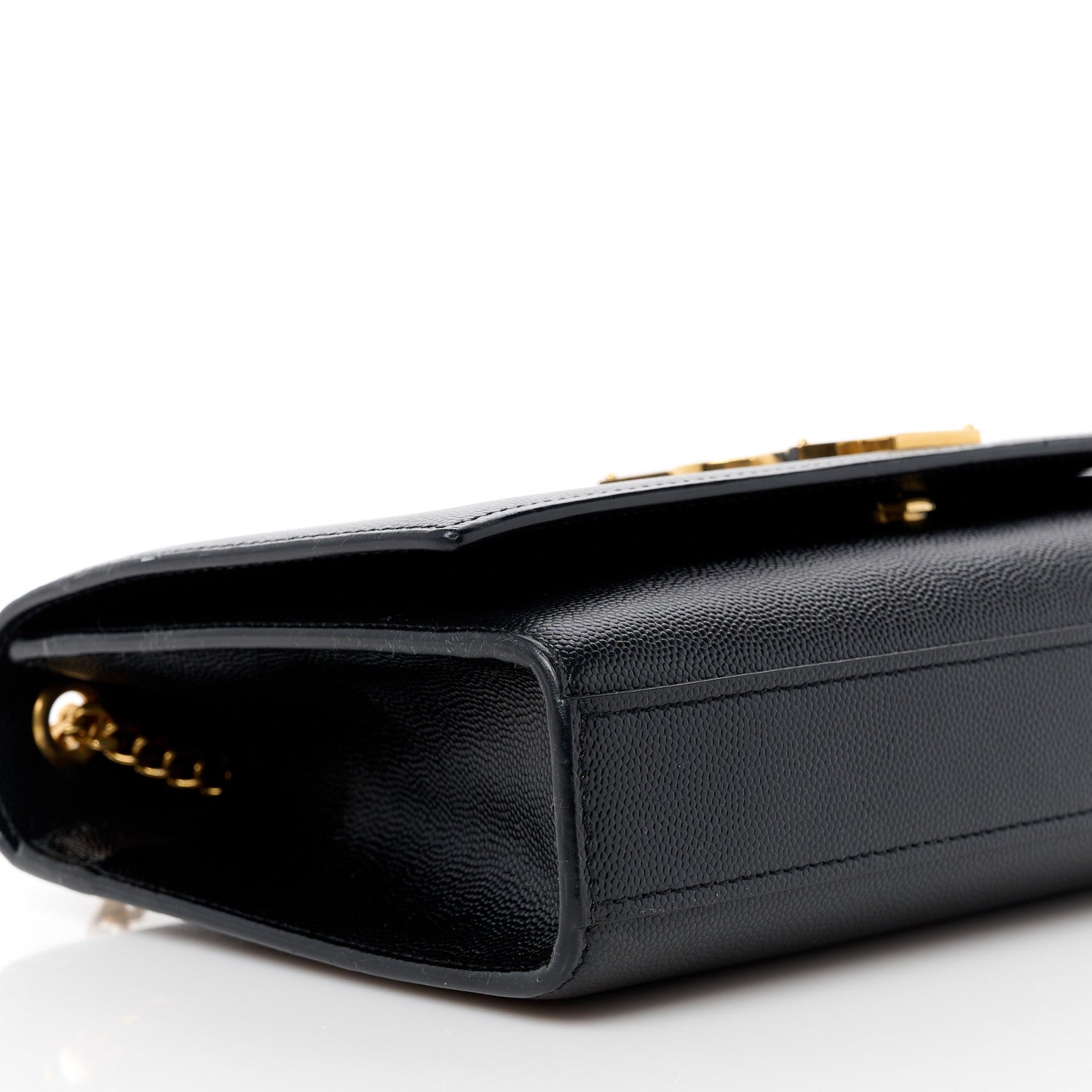 Saint Laurent Grain De Poudre Medium Classic Monogram Kate Satchel Black 10 of 11
