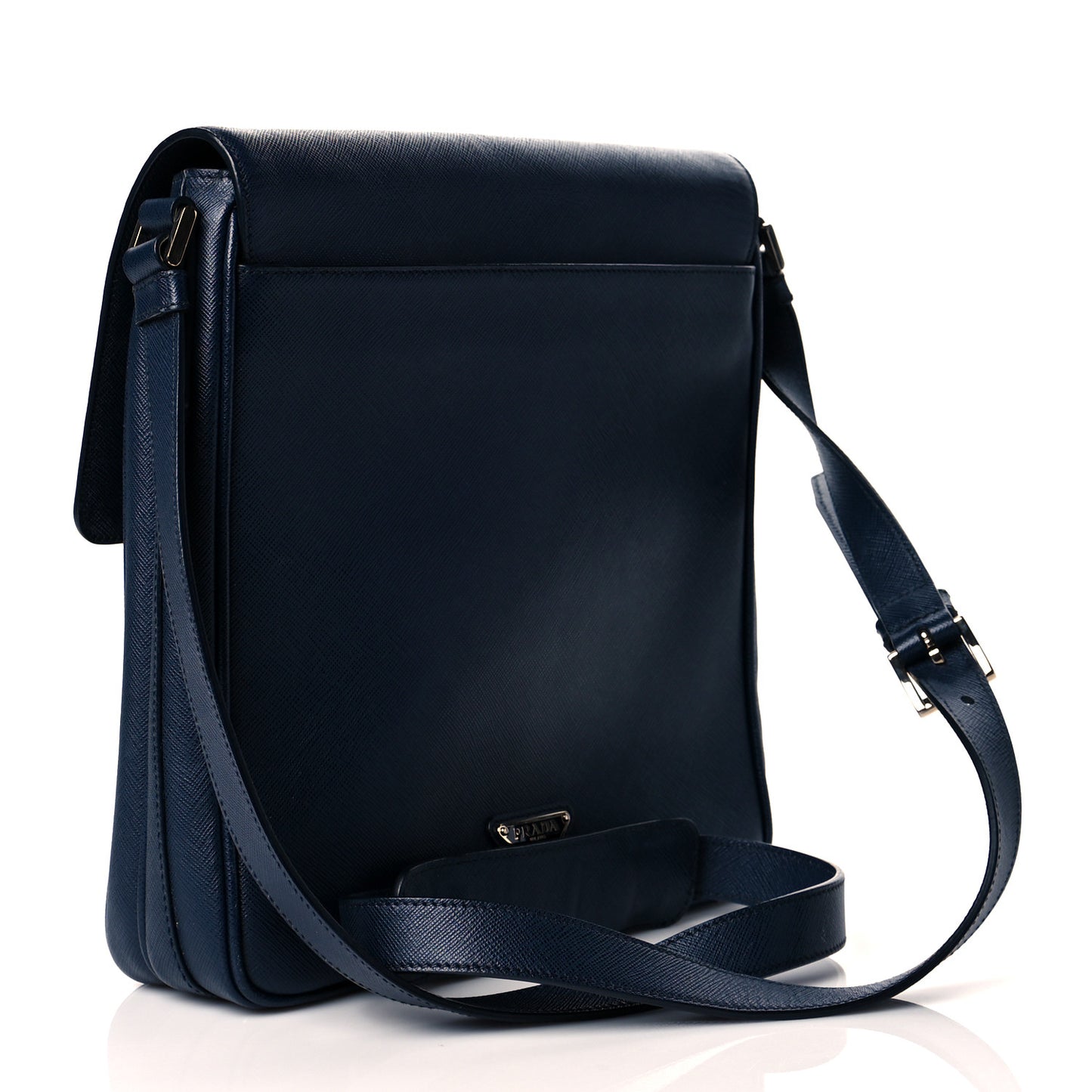 Saffiano Messenger Satchel Bluette