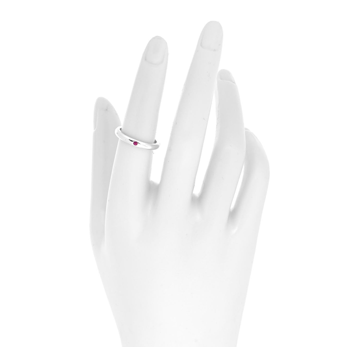Sterling Silver Ruby Elsa Peretti Band Ring 53 6.5