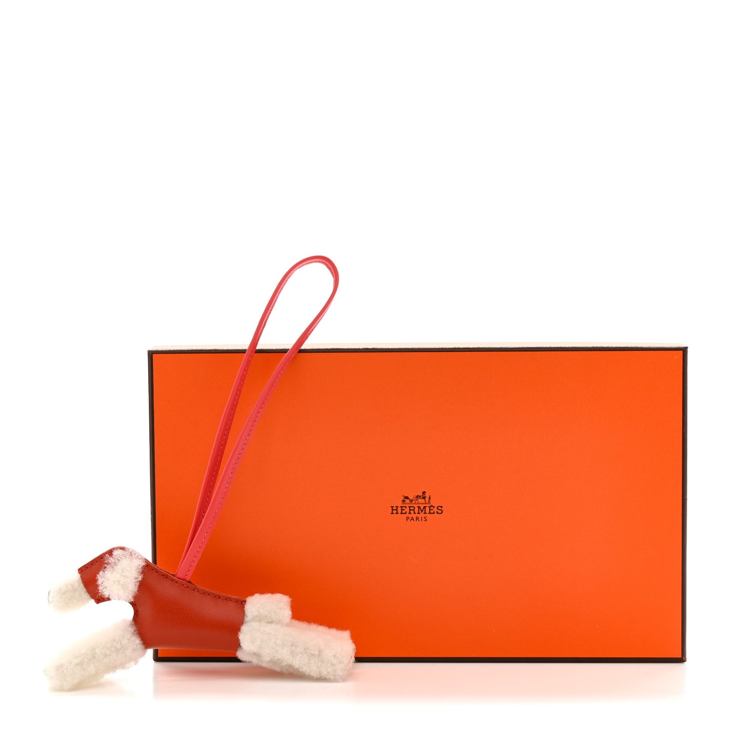 Milo Lambskin Shearling Budy Charm Cornaline Rose Texas