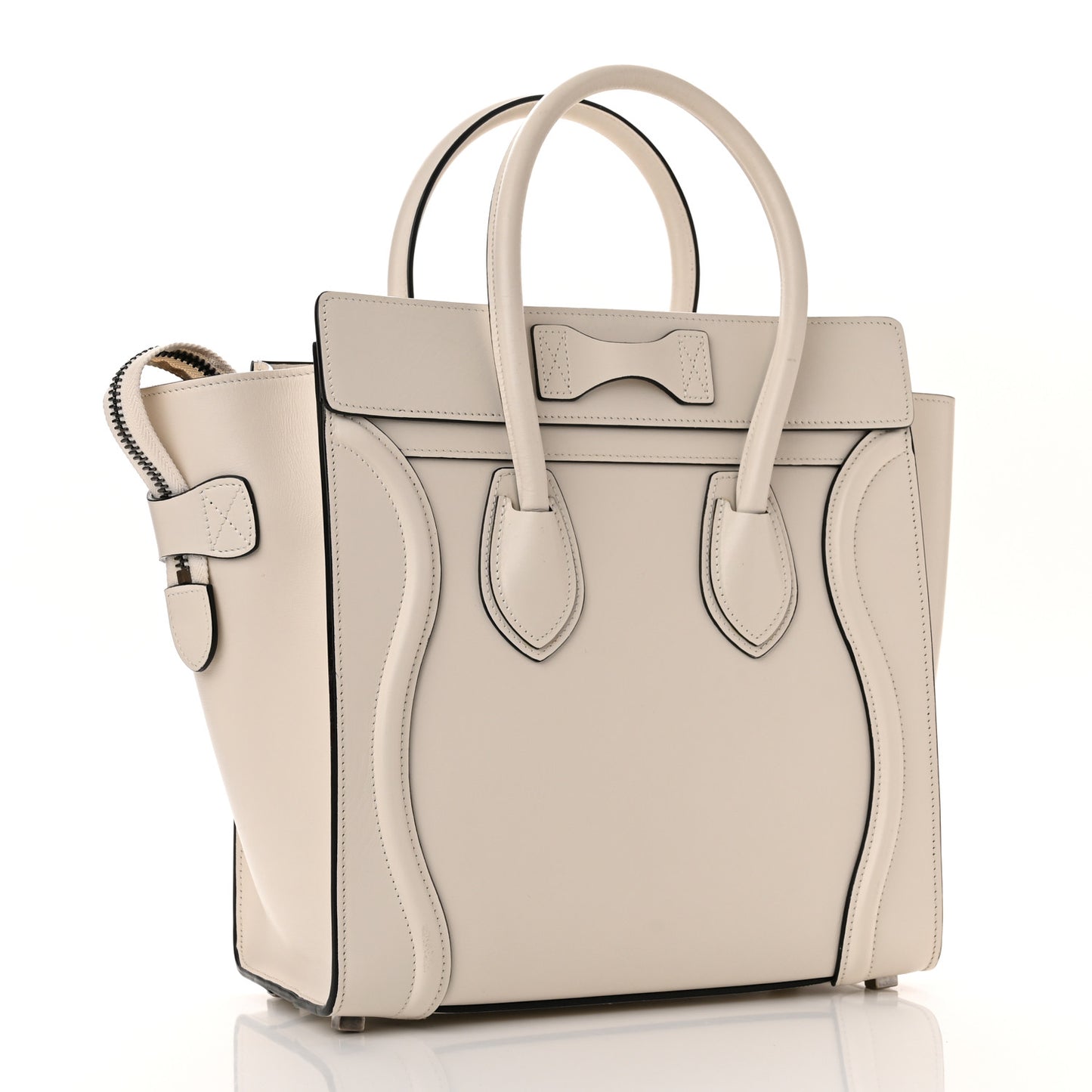 Smooth Calfskin Micro Luggage White