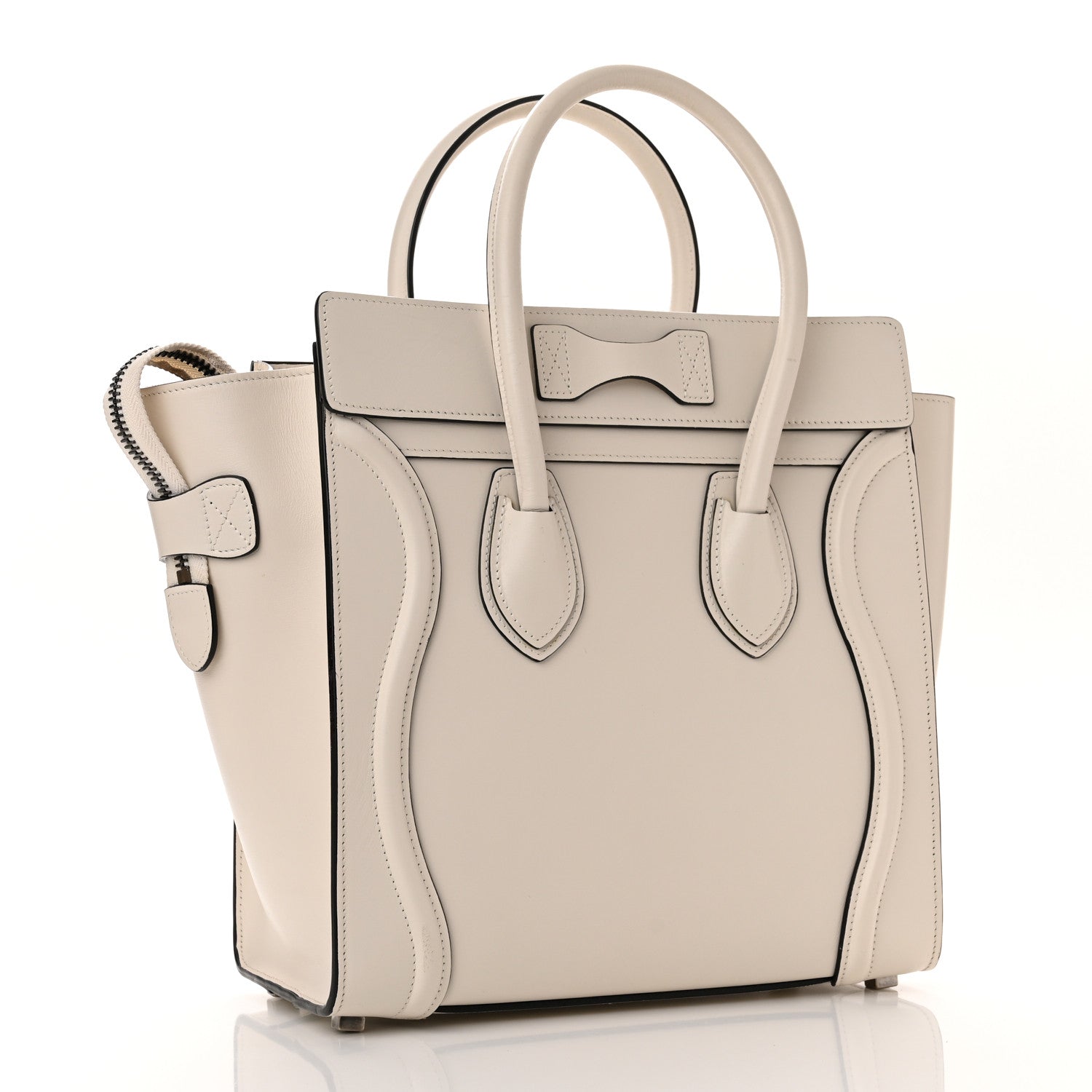 Celine Smooth Calfskin Micro Luggage White 2 of 11