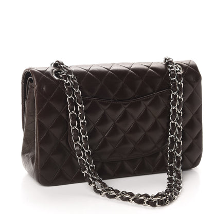 Chanel Lambskin Quilted Medium Double Flap Dark Brown 3 of 12