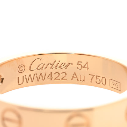 Cartier 18K Yellow Gold Diamond 4mm LOVE Wedding Band Ring 54 6.75 4 of 4
