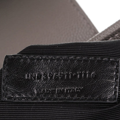 Saint Laurent Grain De Poudre Matelasse Chevron Monogram Shopping Bag Fog 7 of 7