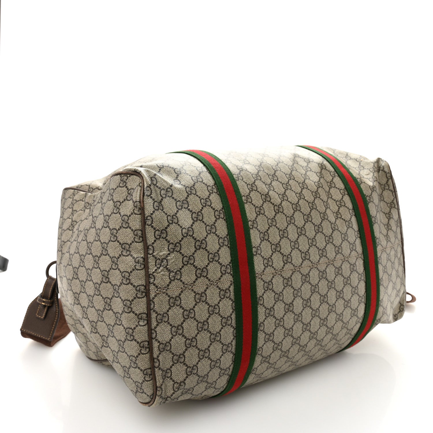 Gucci GG Supreme Monogram Web Medium Duffle Bag Brown 3 of 12