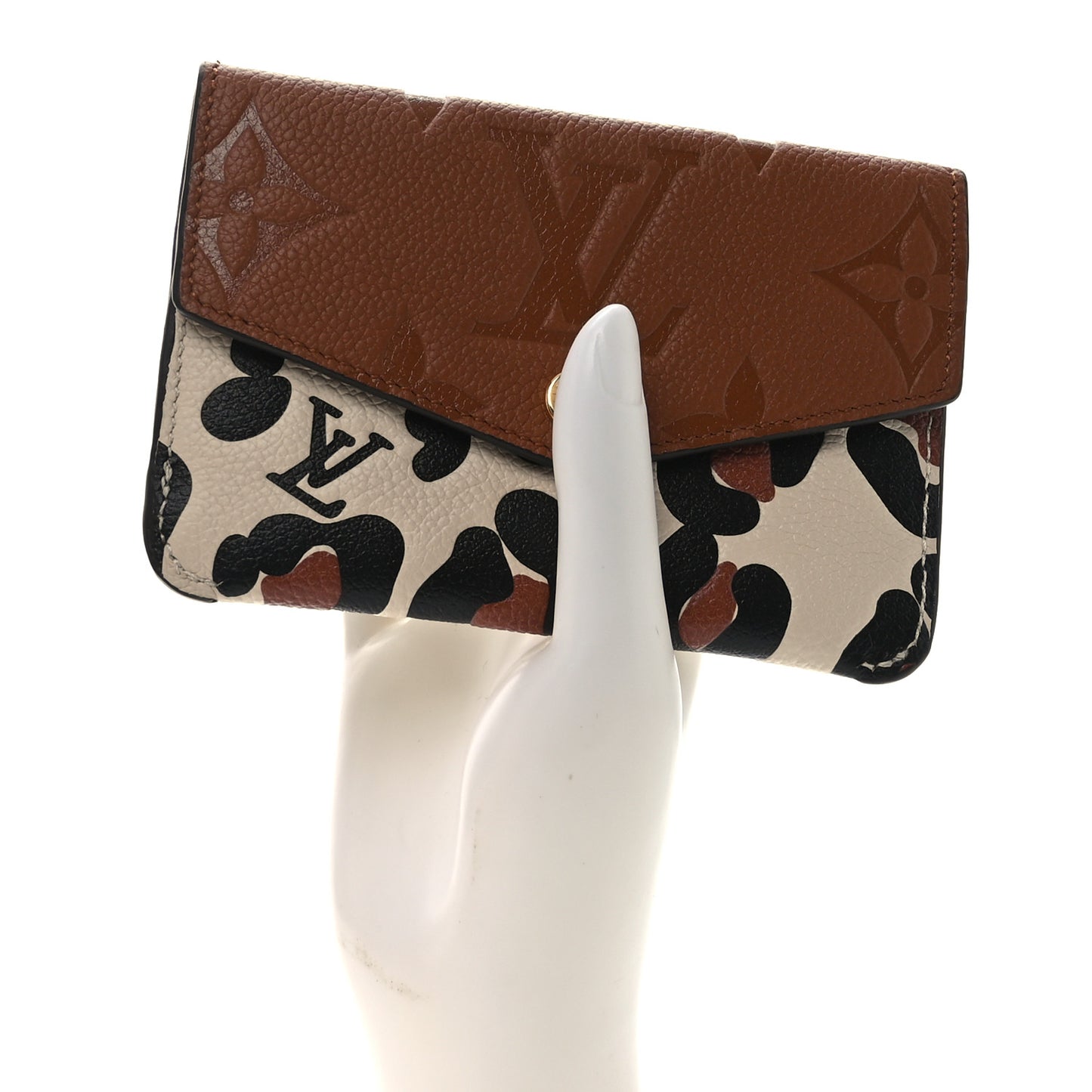 Empreinte Monogram Giant Wild At Heart Key Pouch Caramel