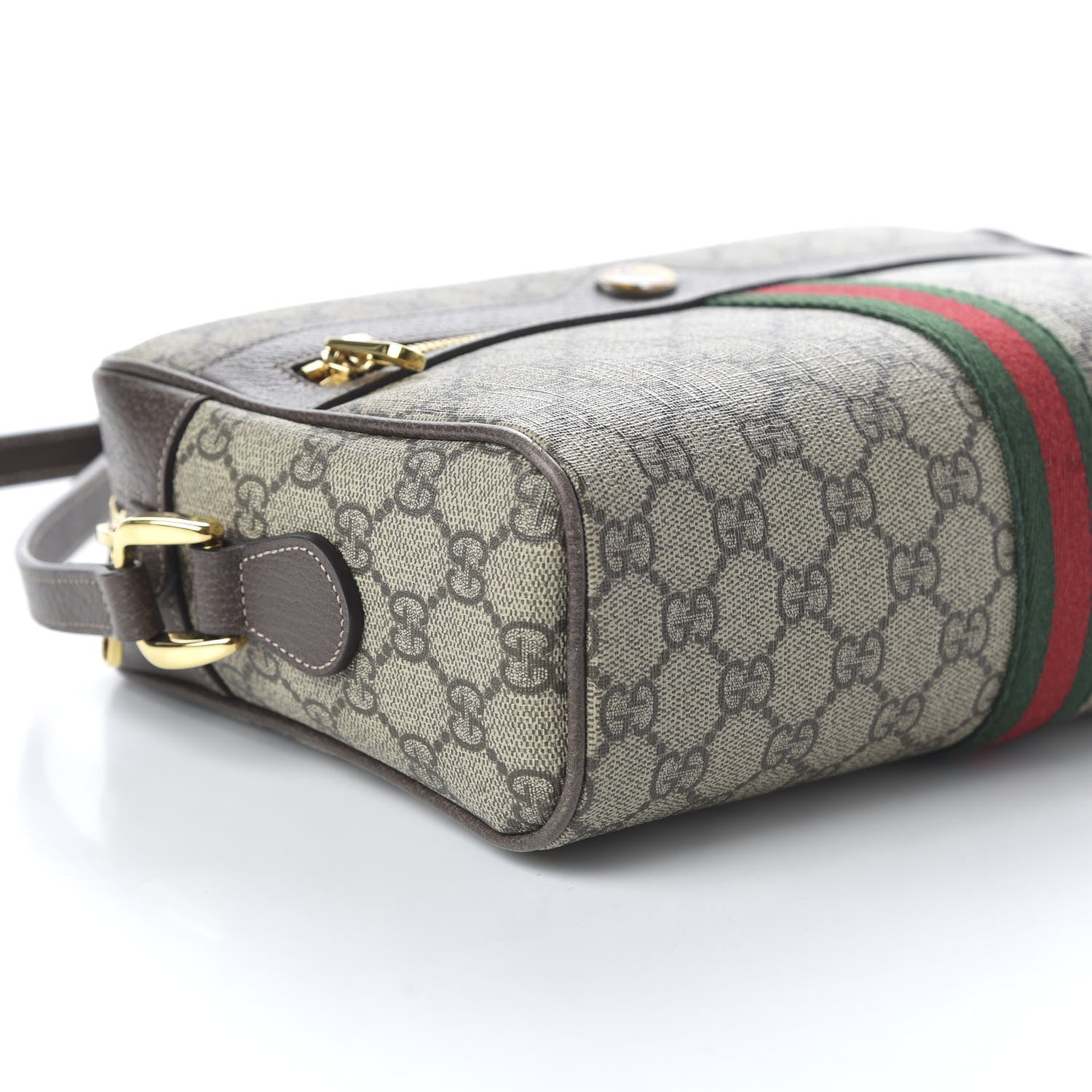 Gucci GG Supreme Monogram Web Small Ophidia Shoulder Bag Brown 6 of 11