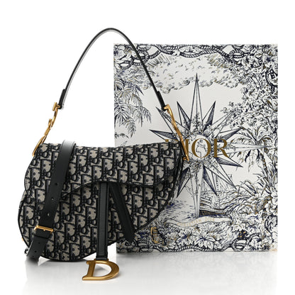Christian Dior Oblique Saddle Bag With Strap Blue 13 of 13