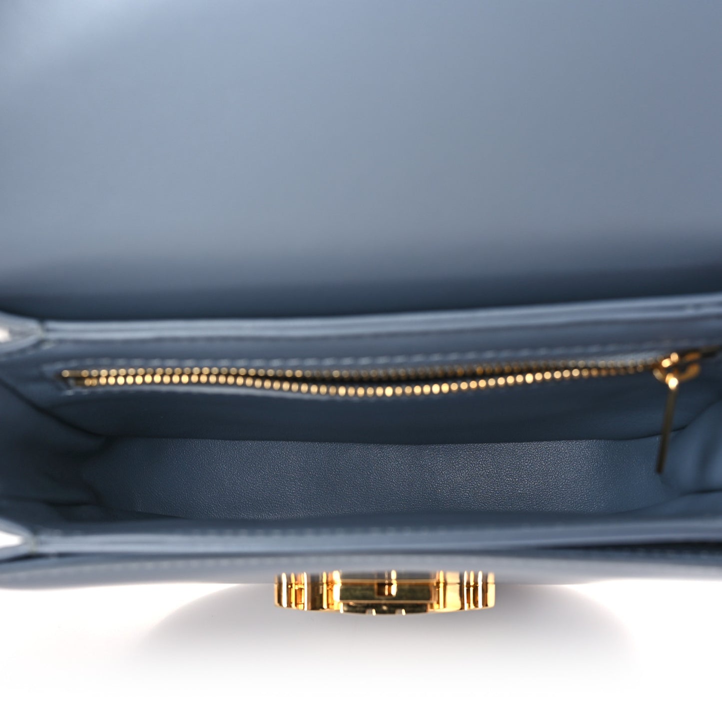 Shiny Calfskin Teen Besace Blue Grey