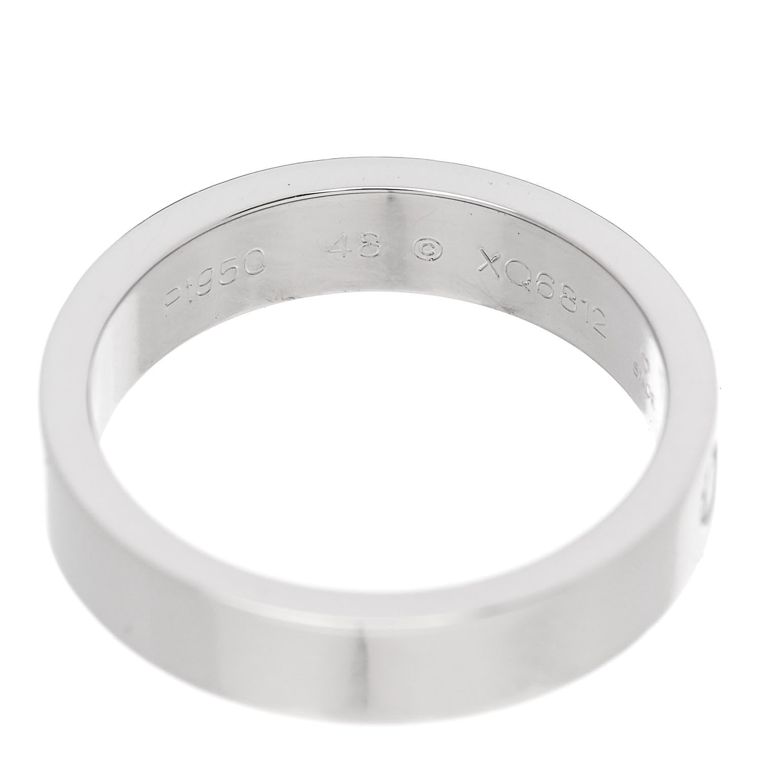 Cartier Platinum Diamond 4mm C De Cartier Wedding Band Ring 48 4.5 4 of 4