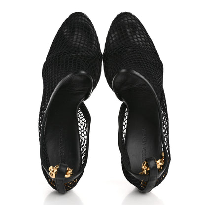 Bottega Veneta Mesh Nappa Chunky Chain Sandals 39.5 Black 2 of 11