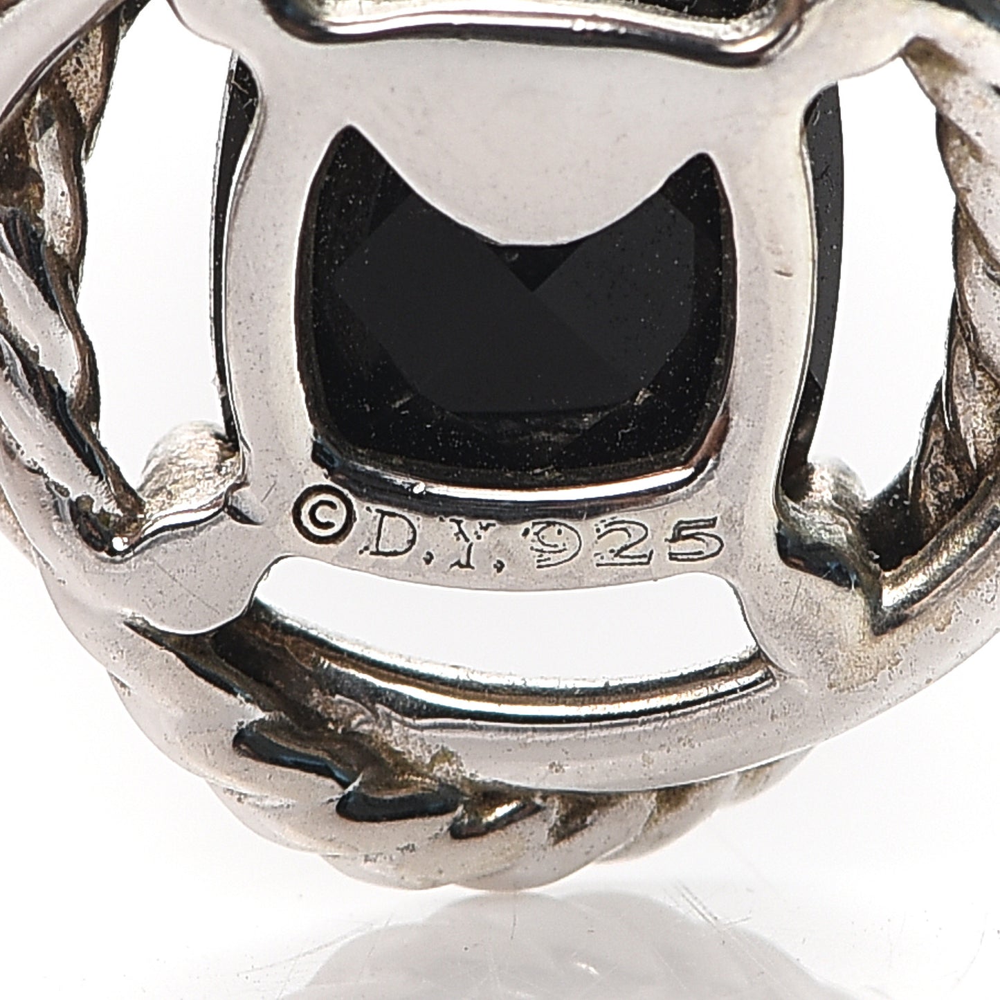 Sterling Silver Black Onyx 7mm Infinity Drop Earrings