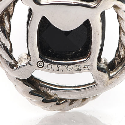 David Yurman Sterling Silver Black Onyx 7mm Infinity Drop Earrings 4 of 4