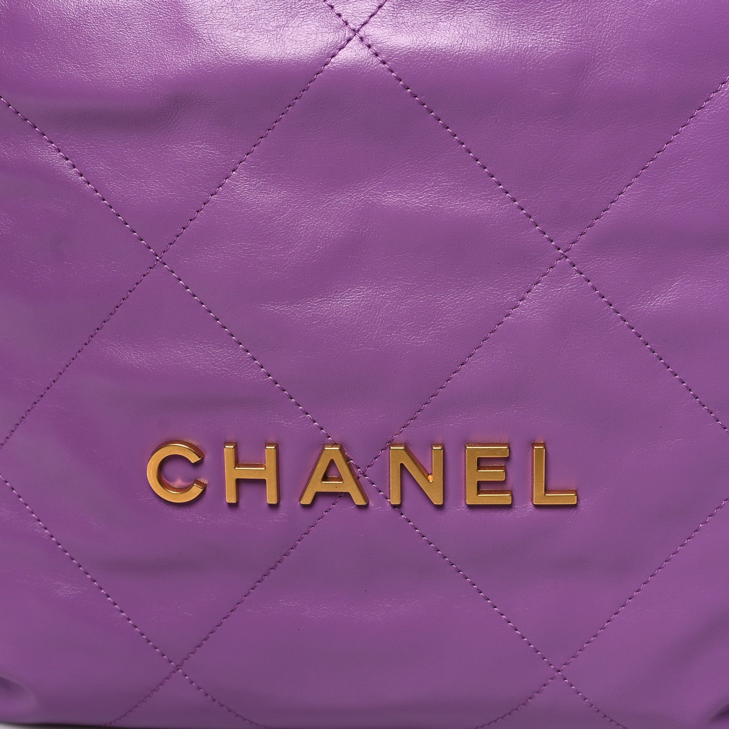 Chanel Shiny Calfskin Quilted Chanel 22 Purple 10 of 12