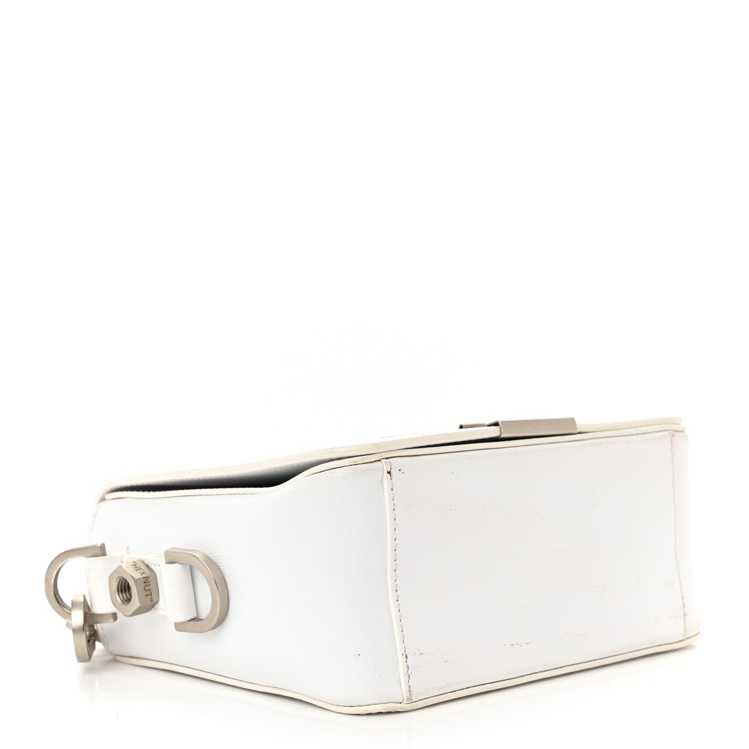 Off-White Calfskin Diag Striped Belt Bag Crossbody White Black 4 of 18