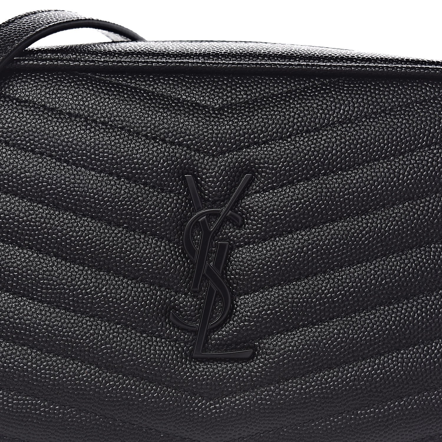 Saint Laurent Grain De Poudre Matelasse Monogram Mini Lou Camera Bag Black 10 of 11