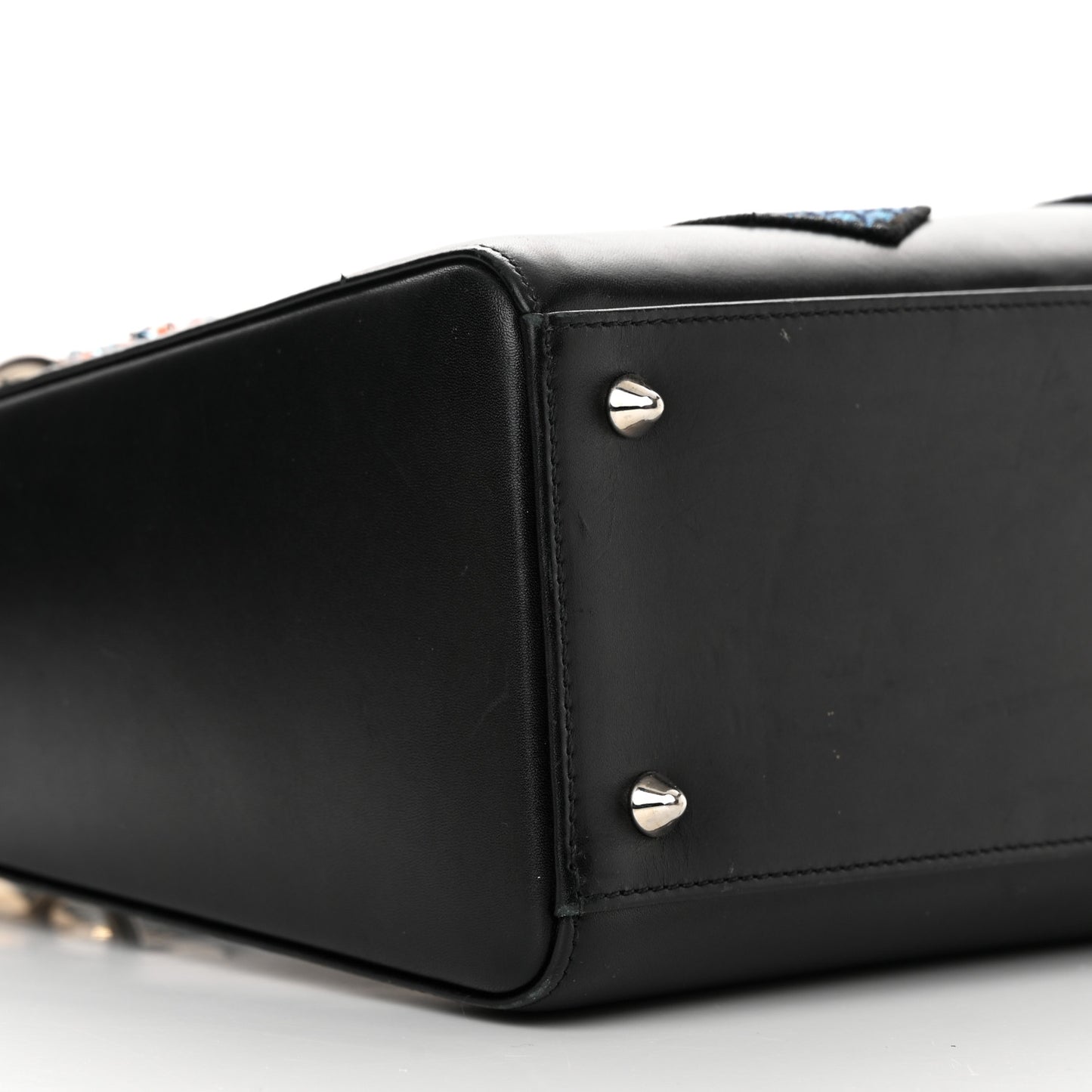 Smooth Calfskin Medium Lucky Badges Lady Dior Black